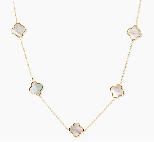 Five Clover Long Necklace