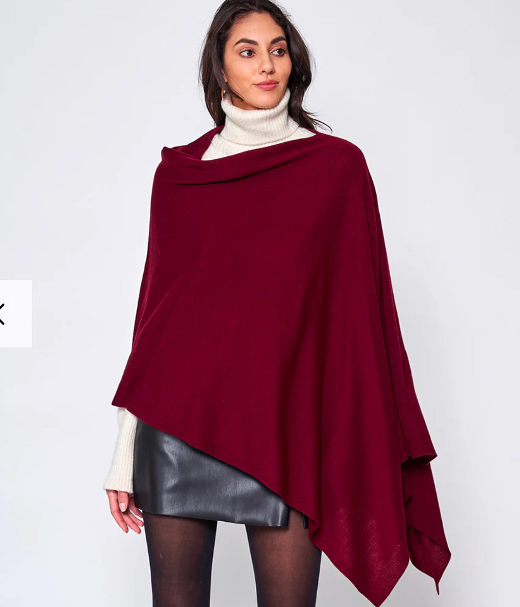 Solid Diamond Shape Scarf Poncho