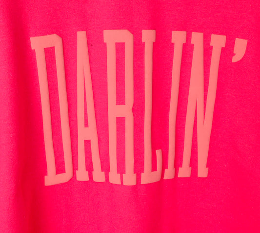 3D Puff Text DARLIN' Logo Print Sweatshirt