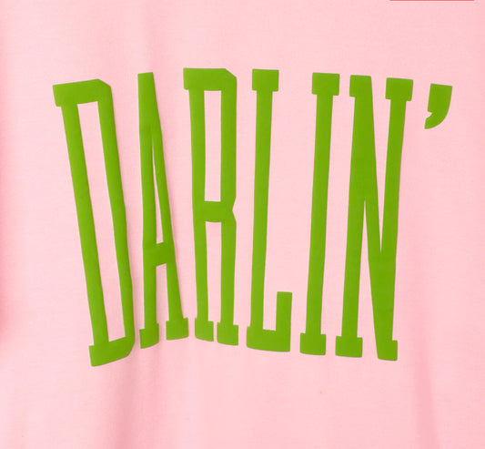 3D Puff Text DARLIN' Logo Print Sweatshirt