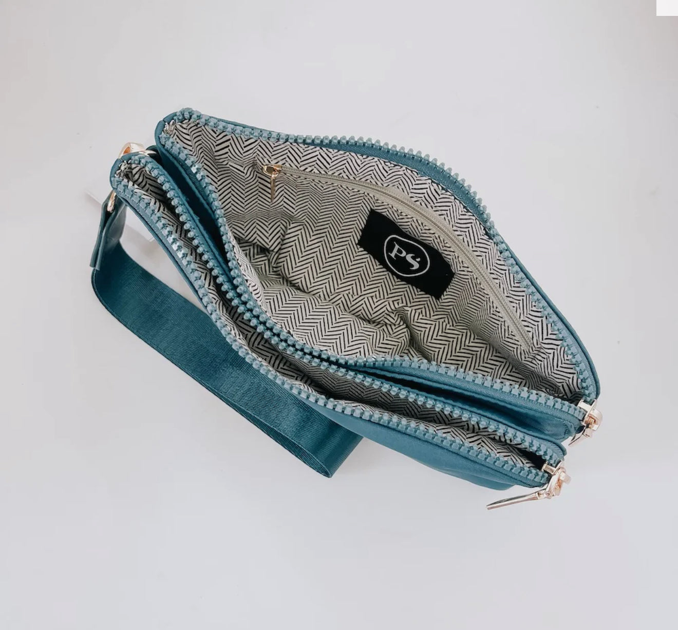 Double Zip Nylon Wristlet Wallet