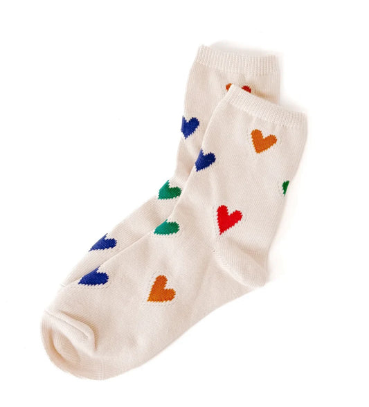 Forever and Always Heart Mid Calf Socks