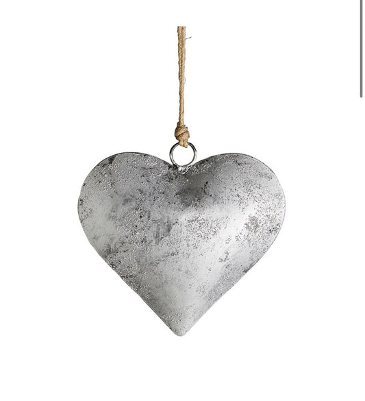 Silver Antique Heart