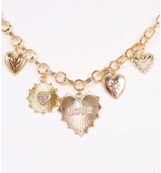 Hearts Charm Necklace