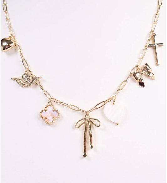 Charm Necklace  - Gold Platted