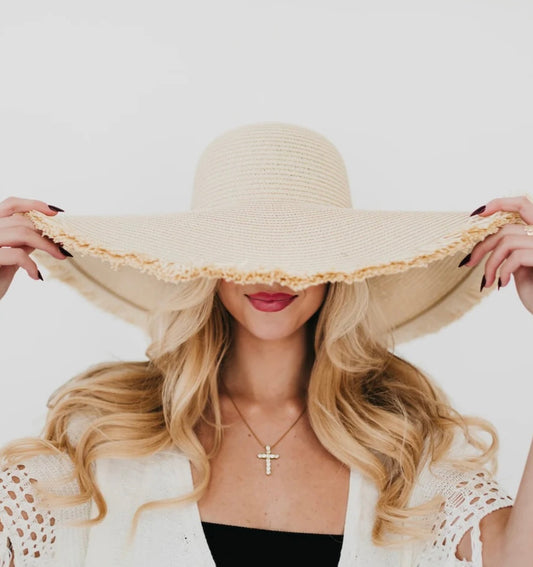 Wide Fringe Sun Hat